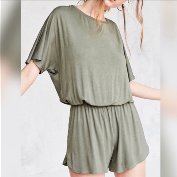 silence + noise Pants - Silence + Noise Slouchy Tee Romper